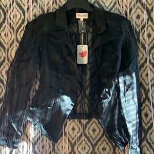 Cute sheer black pantsuit